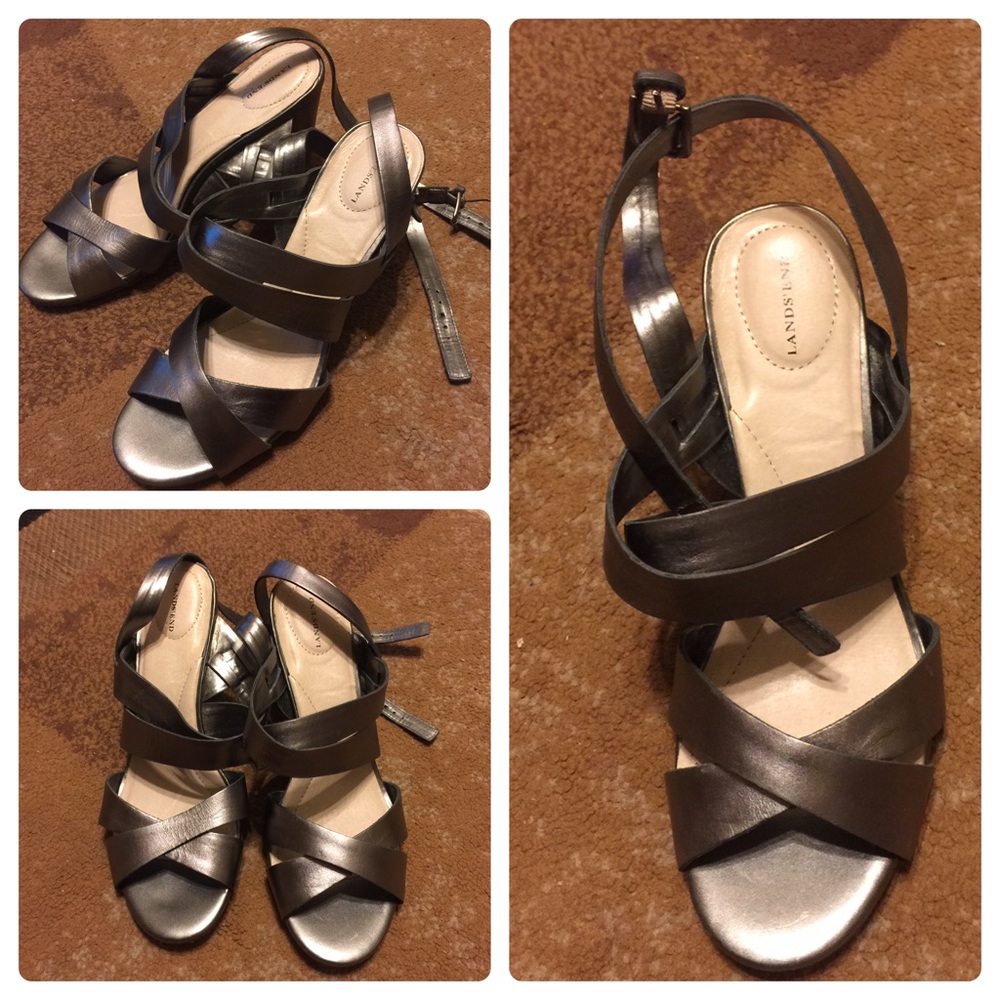 **Land’s End**Open Toe Heely Shoes. Elegant Pair